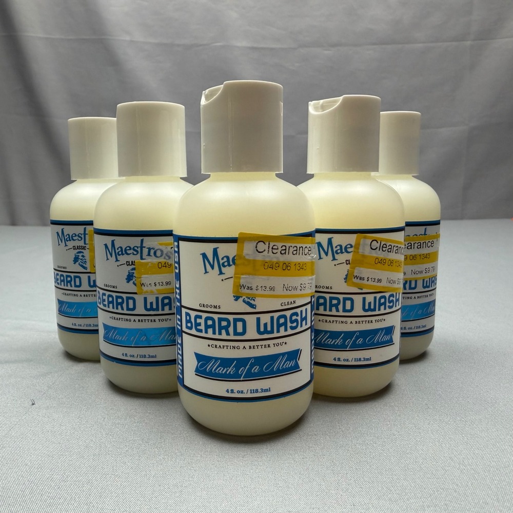 Maestro's Classic Beard Wash Mark of a Man Bergamot Black Pepper (1) 4oz bottle